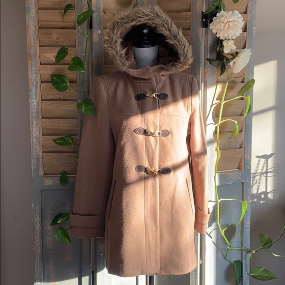 Cole Haan partial wool faux fur lined hood jacket - Picture 3 of 16